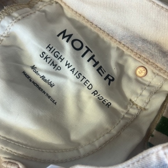 Sold-out MOTHER Moto-Rabbit Printed High-Waisted Rider Jeans size 24 (26) - Picture 13 of 14